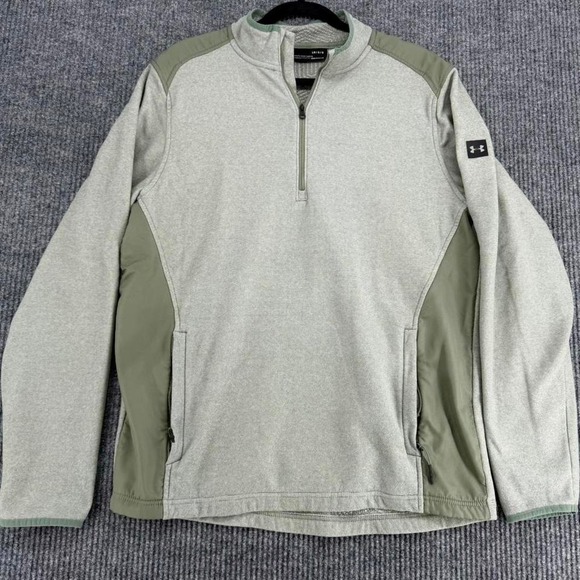 Under Armour Other - under armour coldgear 1/4 zip pullover men's large green fleece gorpcore outdoor